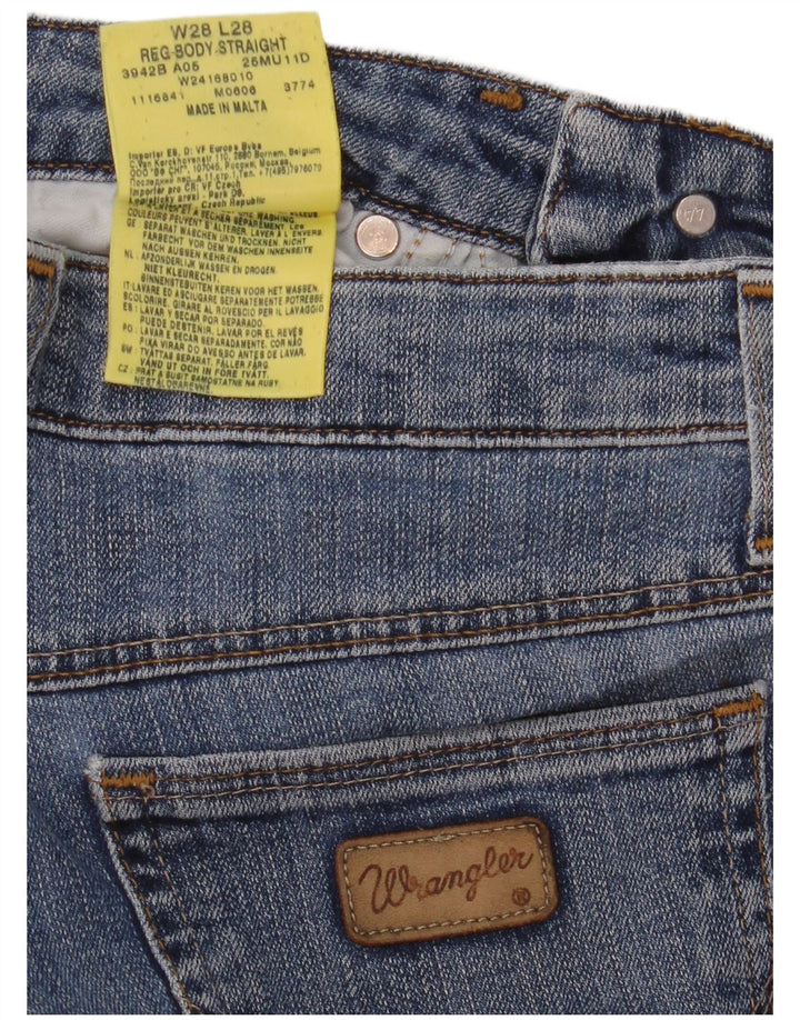 Jeans dritti da donna WRANGLER W28 L28 cotone blu