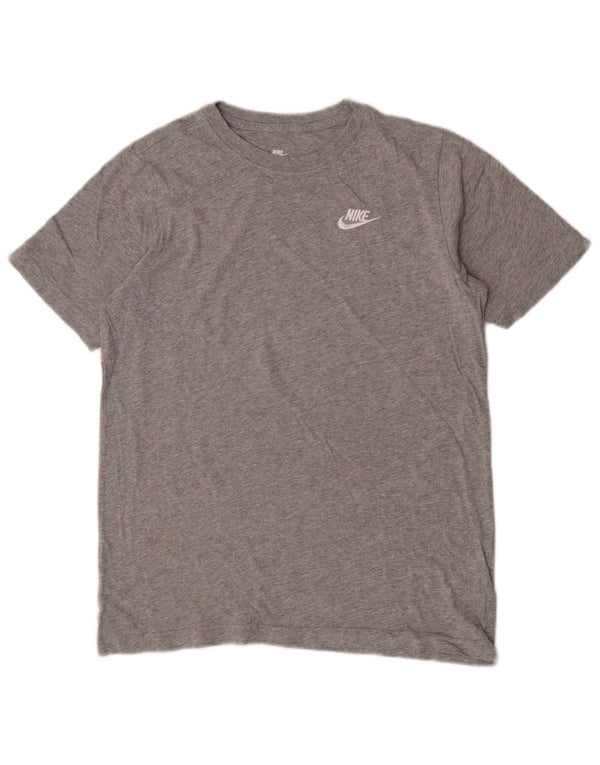 T-shirt da ragazzo Nike Top 13-14 anni XL in cotone mélange grigio