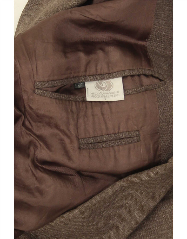 Giacca blazer da uomo a 3 bottoni Massimo Dutti EU 46 piccola lana grigia