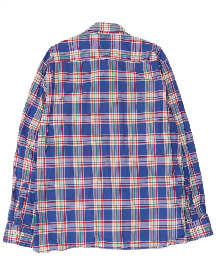Camicia da uomo su misura Tommy Hilfiger XL in cotone a quadri blu
