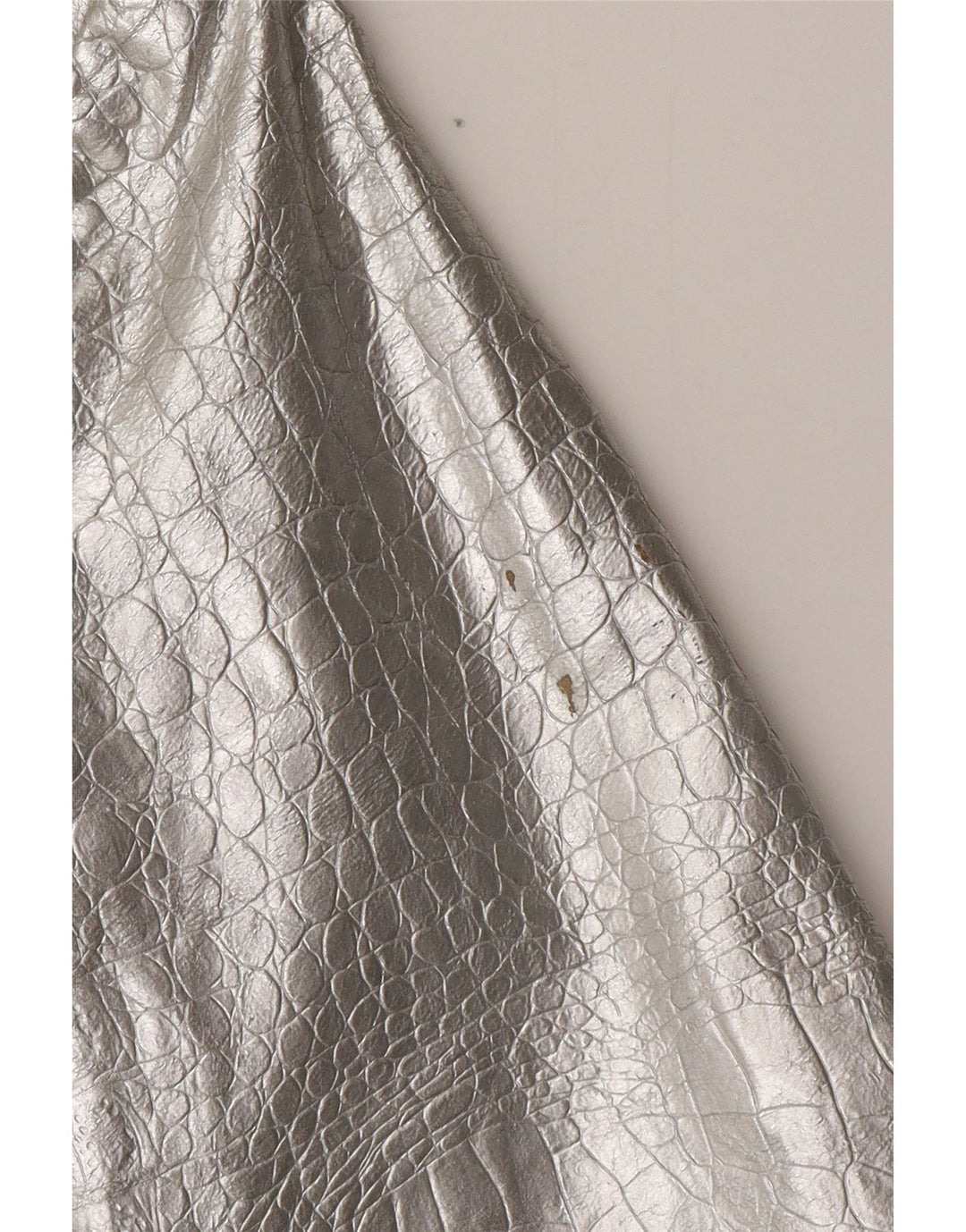 CORTEFIEL Womens Leather Jacket UK 12 Medium Silver Leather