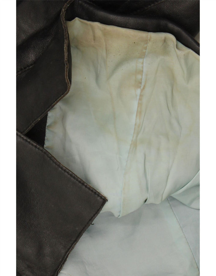 SUMMIT Womens Leather Jacket UK 14 Medium Black Leather Vintage Summit and Second-Hand Summit from Messina Hembry 