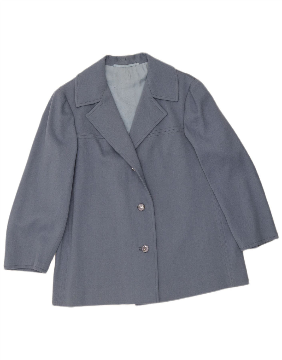 Giacca blazer vintage da donna a 3 bottoni UK 14 blu medio