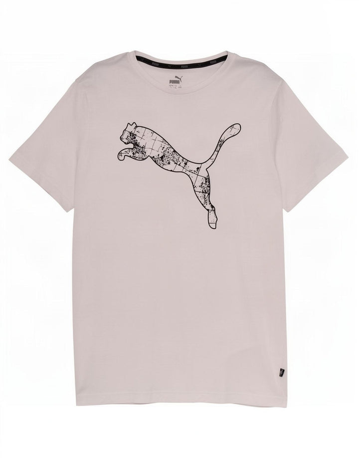 T-shirt grafica da uomo Puma Large bianca