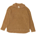 Maglione oversize da donna con collo a polo oversize Indi & Cold UK16 grande lana beige