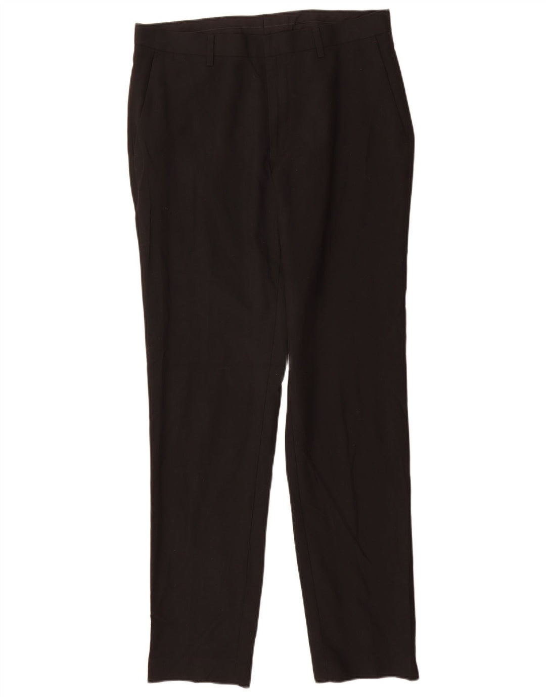 Pantaloni da abito slim fit da uomo Marks & Spencer W32 L33 poliestere nero