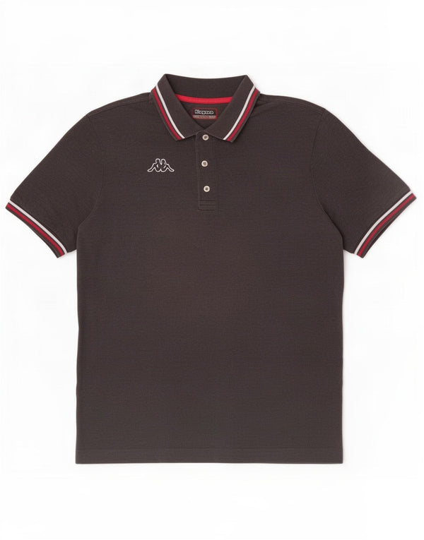 Kappa Mens Polo Shirt Large Grey Cotton