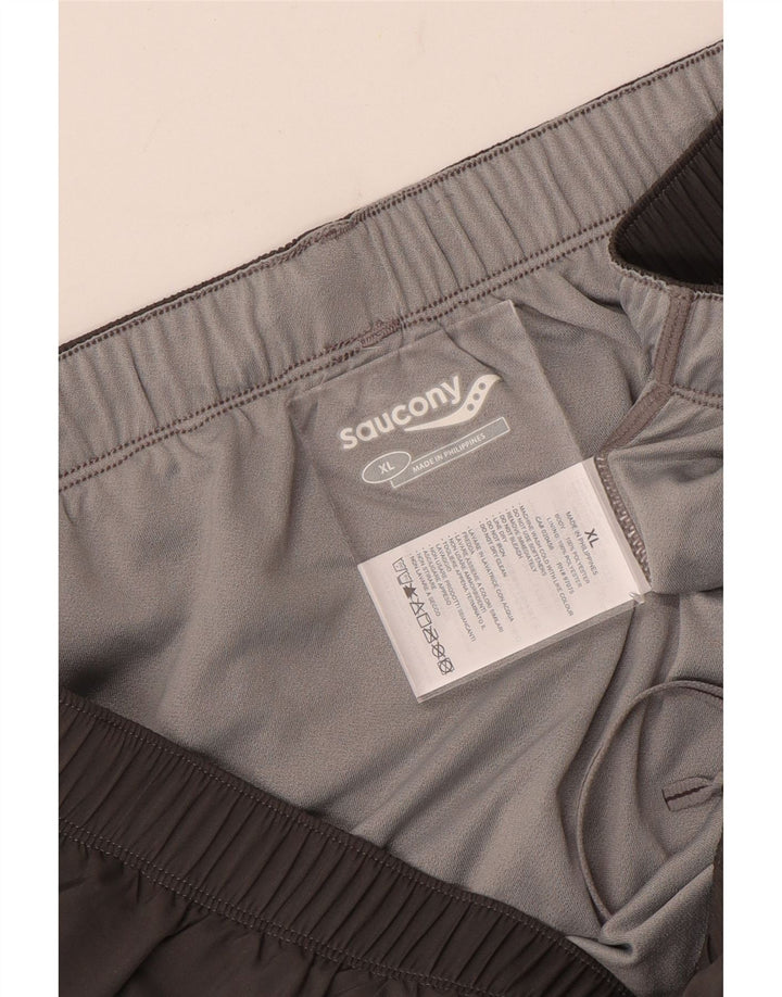 Pantaloncini sportivi da uomo Saucony XL grigio poliestere