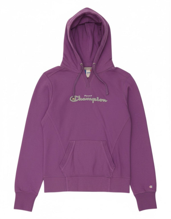 Felpa con cappuccio grafica Champion Heritage Classics da donna UK 10 Small Viola