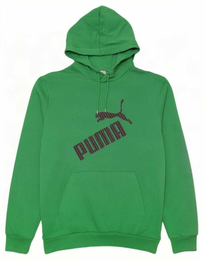 Felpa con cappuccio grafica da uomo Puma Verde medio