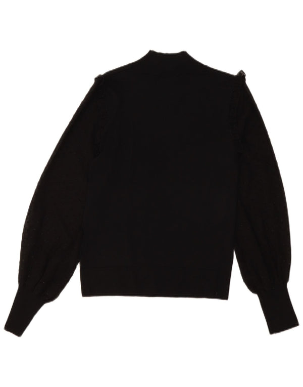 Topshop Maglione da donna con collo alto e collo alto UK 12 Viscosa nera media