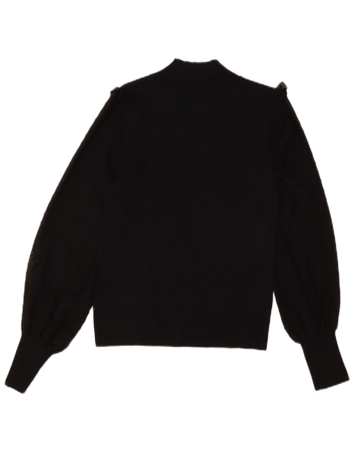 Topshop Maglione da donna con collo alto e collo alto UK 12 Viscosa nera media