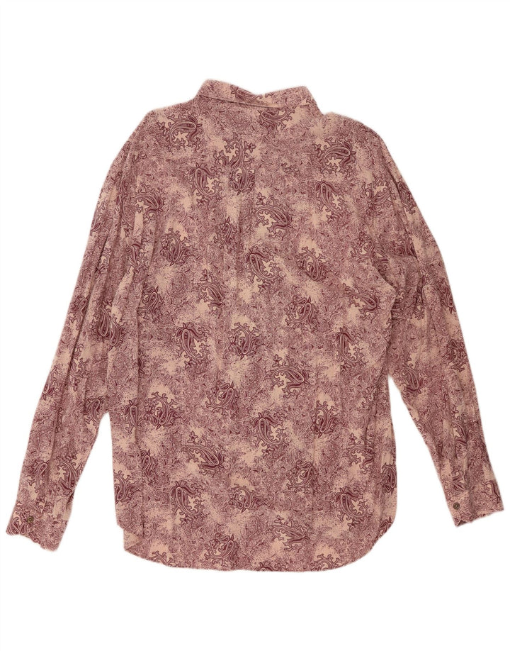 Camicia LEADER Uomo XL Viola Paisley Viscosa