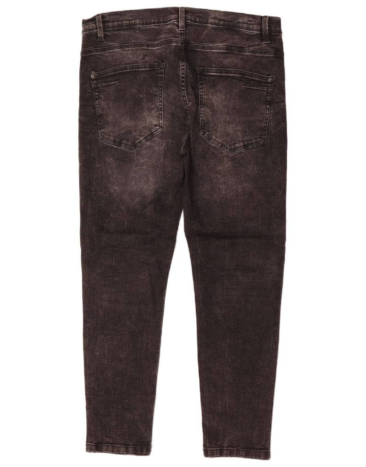 Jeans slim da uomo Zara EU 44 Large W34 L27 Cotone grigio