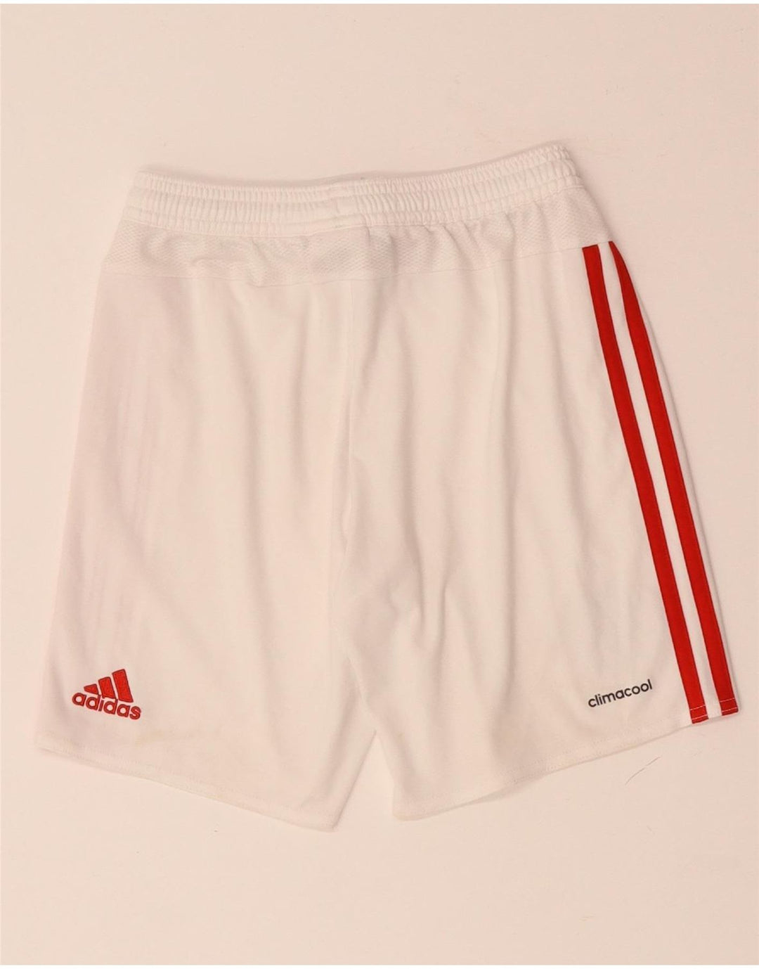 Pantaloncini sportivi ADIDAS da bambino del Manchester United 9-10 anni in poliestere bianco