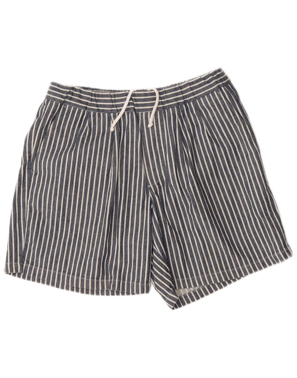Pantaloncini sportivi da uomo Zara grandi W34 in cotone a righe blu