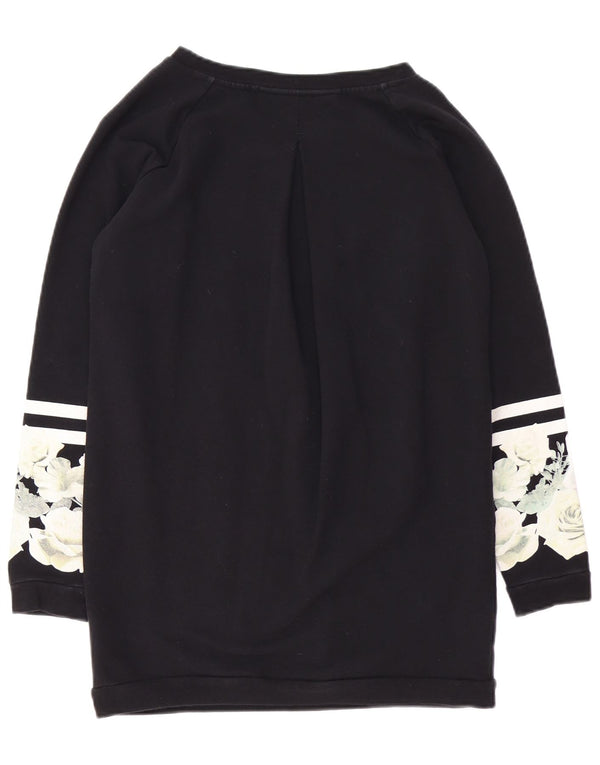 Felpa da donna Liu Jo con taglio ampio e vestibilità ampia, UK 10, piccolo floreale nero