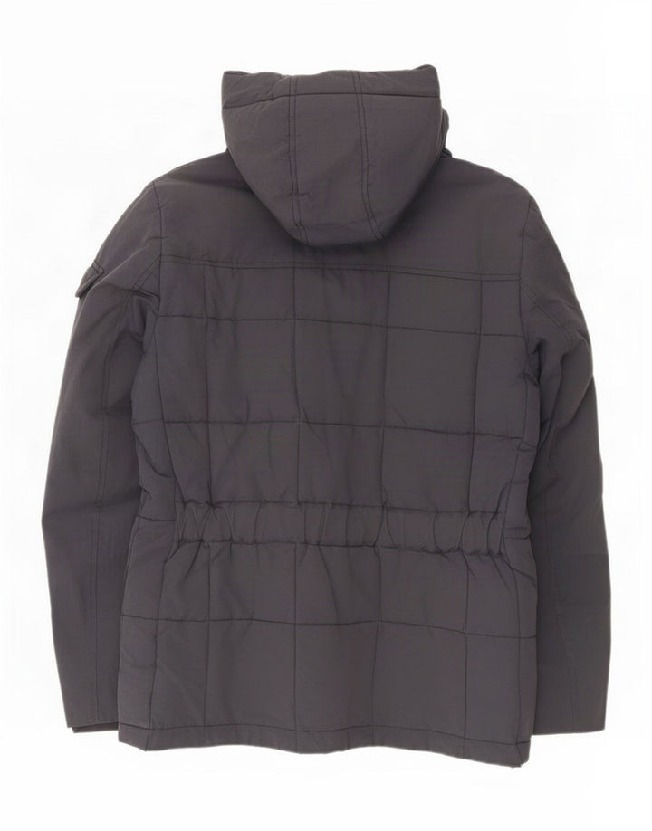 Giacca imbottita con cappuccio da uomo Woolrich UK 40 Large in nylon blu navy
