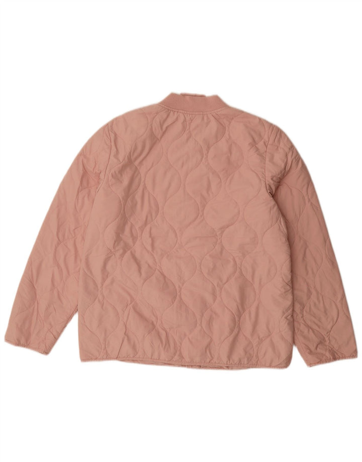 Giacca trapuntata da donna Marks & Spencer UK 12 poliestere rosa medio