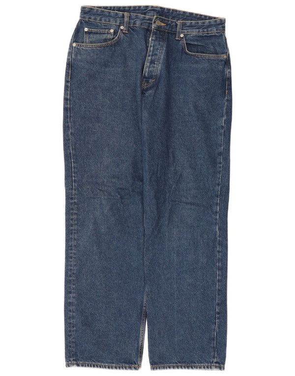 Jeans dritti da uomo Zara EU 42 Large W32 L30 Blu