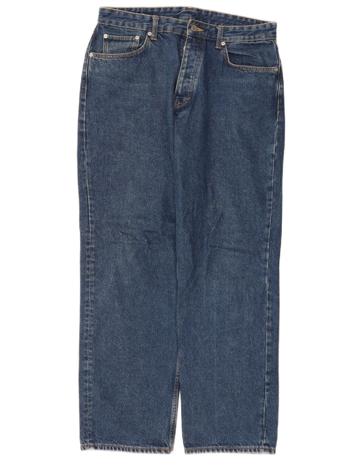 Jeans dritti da uomo Zara EU 42 Large W32 L30 Blu