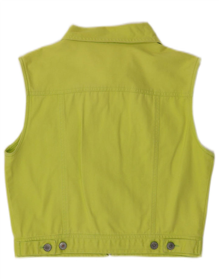 Gilet in denim corto da donna Mirage UK 12 cotone verde medio