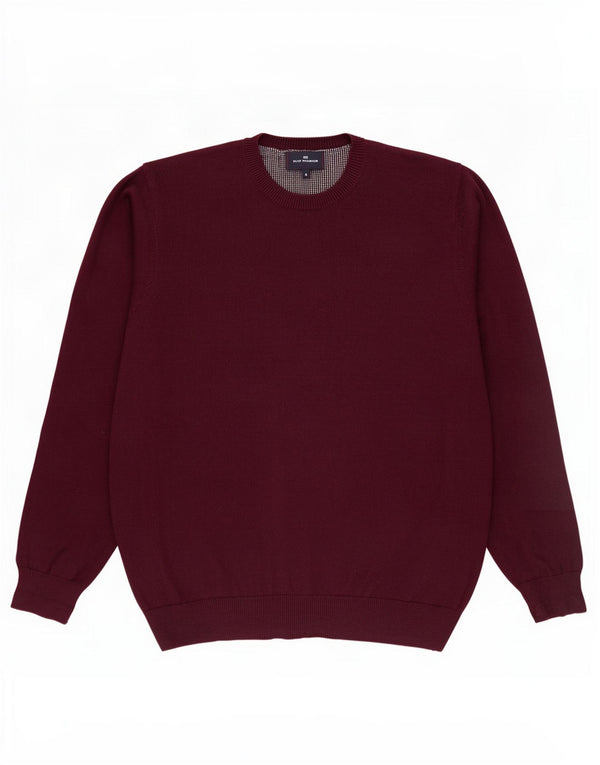Maglione maglione girocollo da uomo Marks & Spencer blu Harbour XL Borgogna