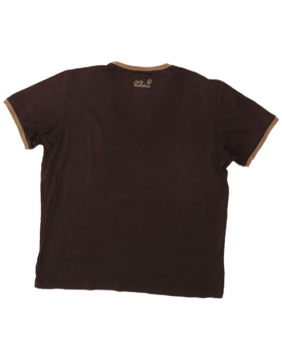 JACK WOLFSKIN T-shirt grafica da uomo Top UK 44 XL Cotone nero