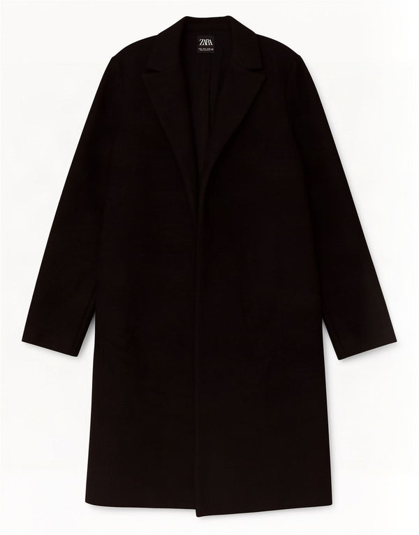 Cappotto Zara da donna UK 10 piccolo poliestere nero