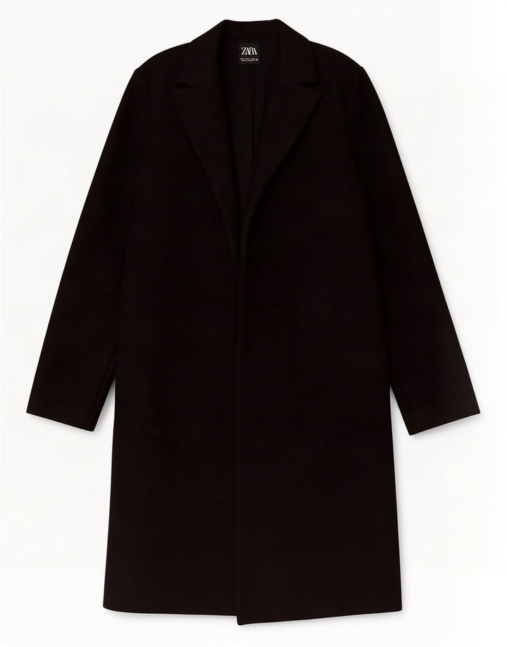 Cappotto Zara da donna UK 10 piccolo poliestere nero