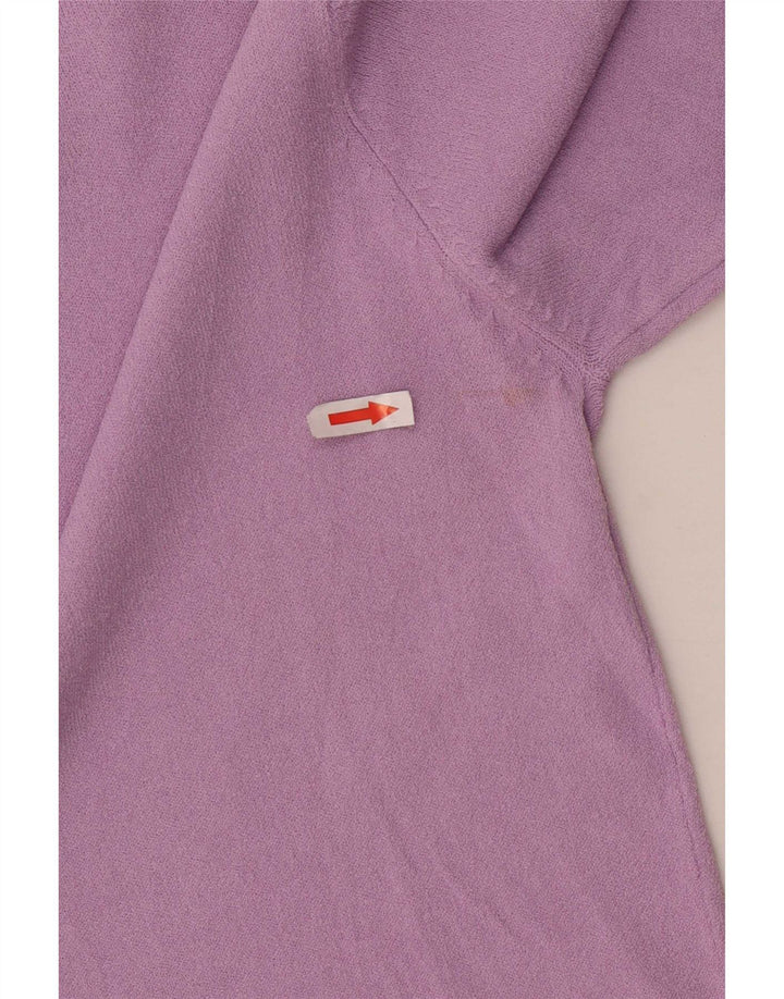 Top Zara da donna manica 3/4 UK 12 viscosa viola medio