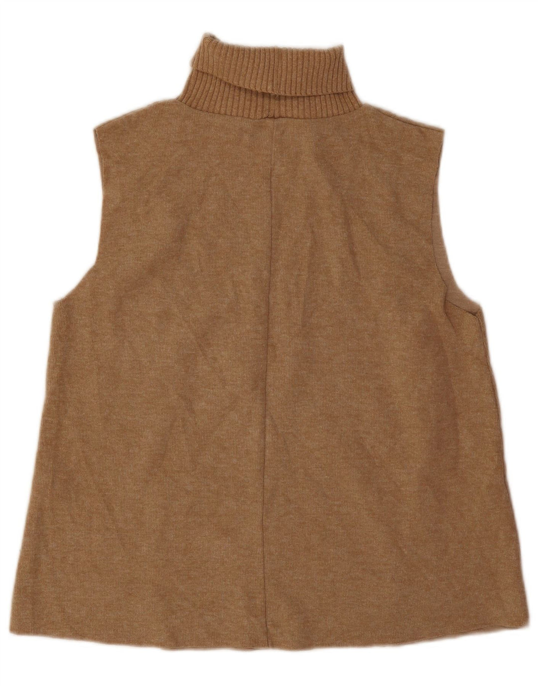 Canotta da donna Zara con collo alto e canotta UK 14 Poliestere beige medio