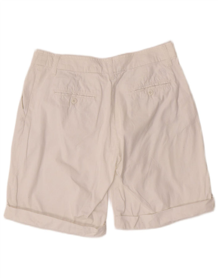 Pantaloncini chino da donna Fred Perry IT 44 medi W30 cotone bianco