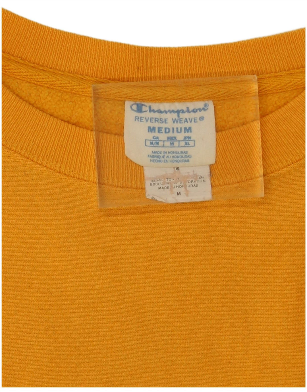 Felpa da uomo Champion Maglione in cotone giallo medio