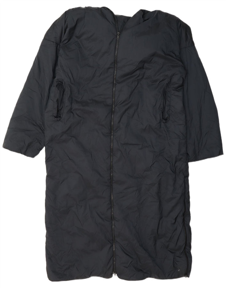 Cappotto imbottito oversize con cappuccio da donna Dkny UK 14 nylon blu navy medio