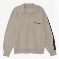 Felpa Champion da uomo con grafica con zip e collo, maglione, colore grigio medio
