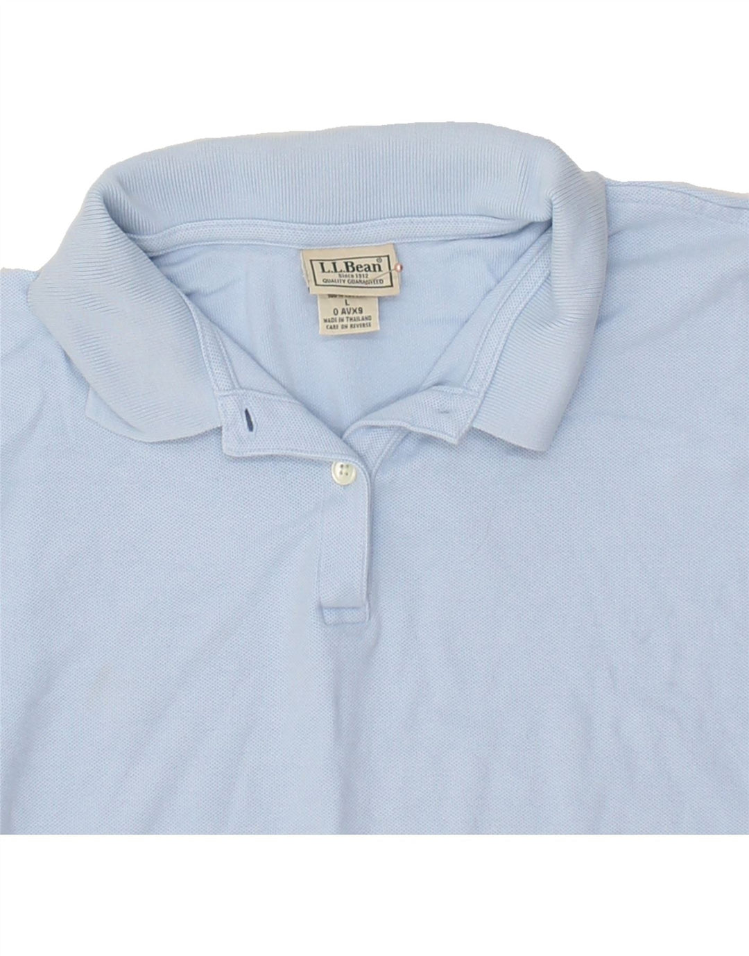 L.L.BEAN Womens Polo Shirt UK 16 Large Blue Cotton Vintage L.L.Bean and Second-Hand L.L.Bean from Messina Hembry 