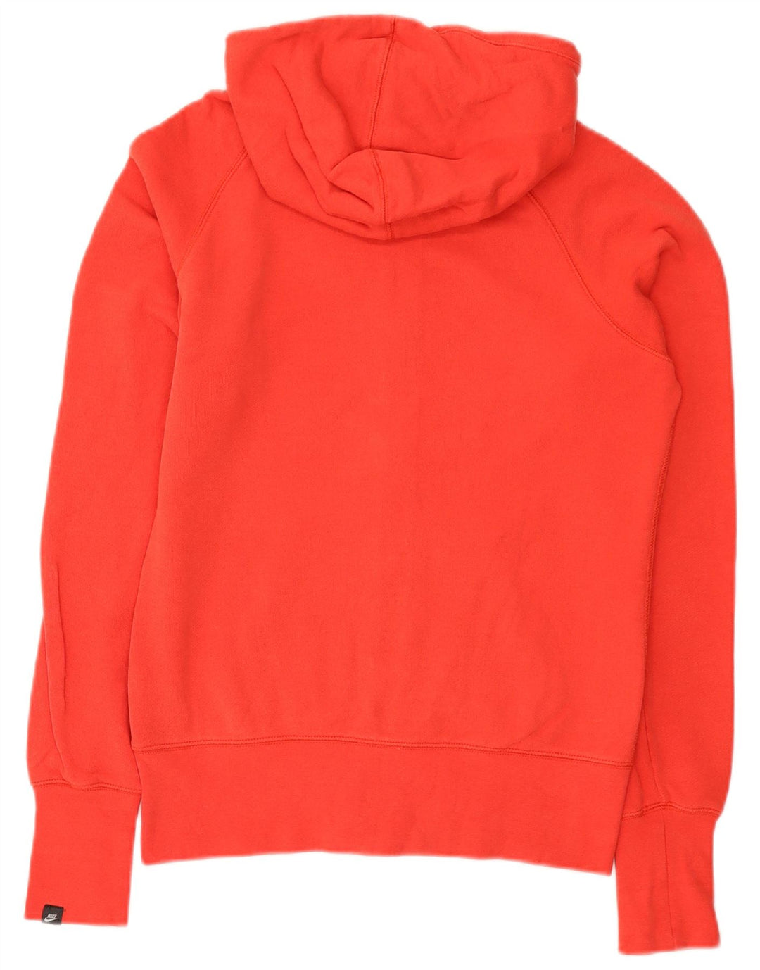 Felpa con cappuccio e zip da donna Nike UK 14 cotone rosso medio