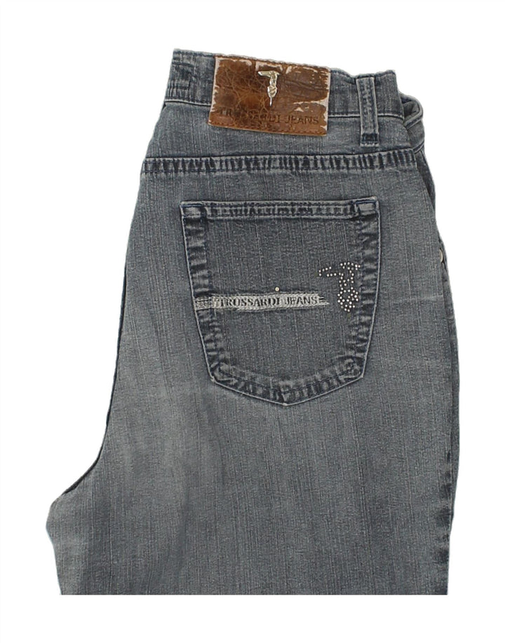 TRUSSARDI Womens Straight Jeans W28 L30 Grey Cotton Vintage Trussardi and Second-Hand Trussardi from Messina Hembry 