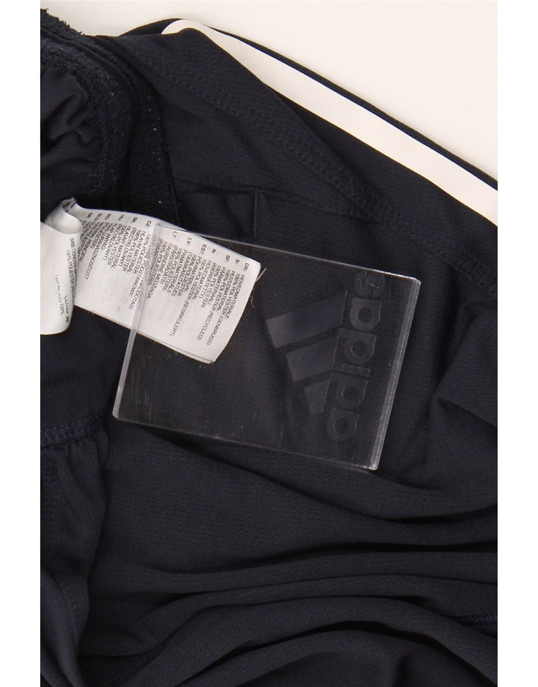 Pantaloncini sportivi Adidas da ragazzo 7-8 anni in poliestere blu navy