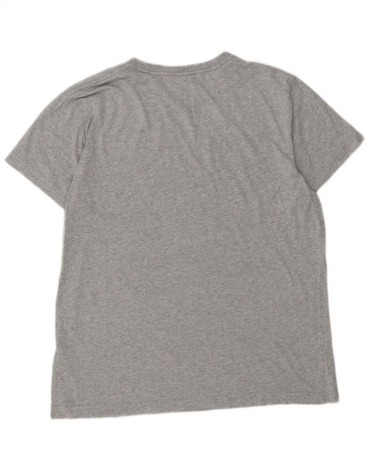 T-shirt grafica da uomo DIESEL Top XL in cotone grigio