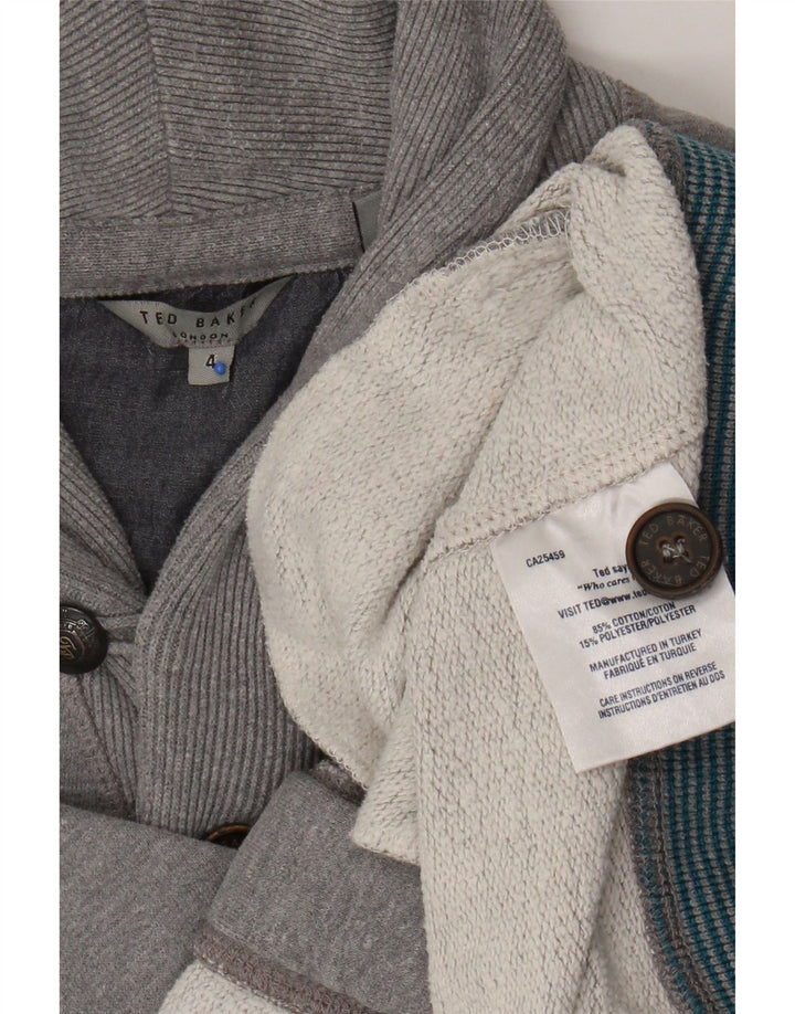 Giacca da ginnastica da uomo Ted Baker taglia 4 grande in cotone grigio