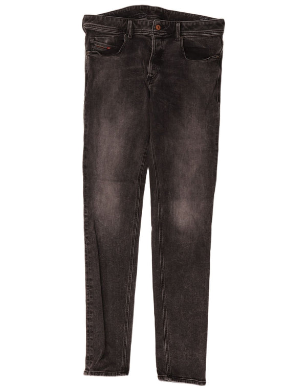 Jeans skinny slim da uomo Diesel W34 L34 cotone nero