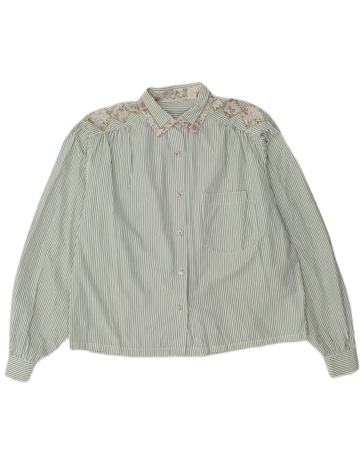 Camicia da donna VINTAGE UK 18 XL Gessato verde