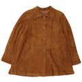 Soprabito oversize in pelle scamosciata da donna GERMAN'S EU 44 XL Marrone con stampa animalier