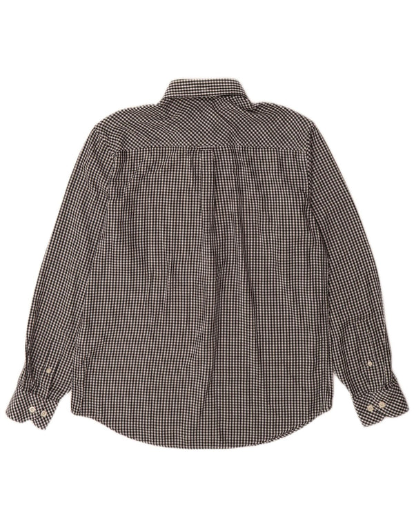 BEN SHERMAN Camicia Heritage da uomo in cotone a quadretti nero medio