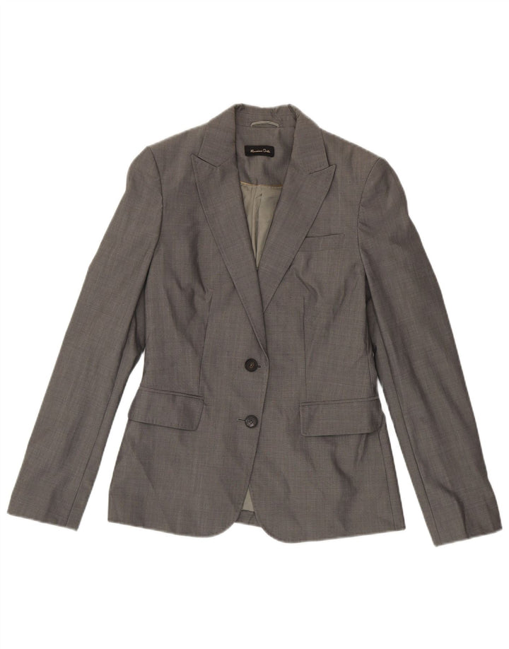 MASSIMO DUTTI Giacca blazer da donna a 2 bottoni EU 38 piccola grigia