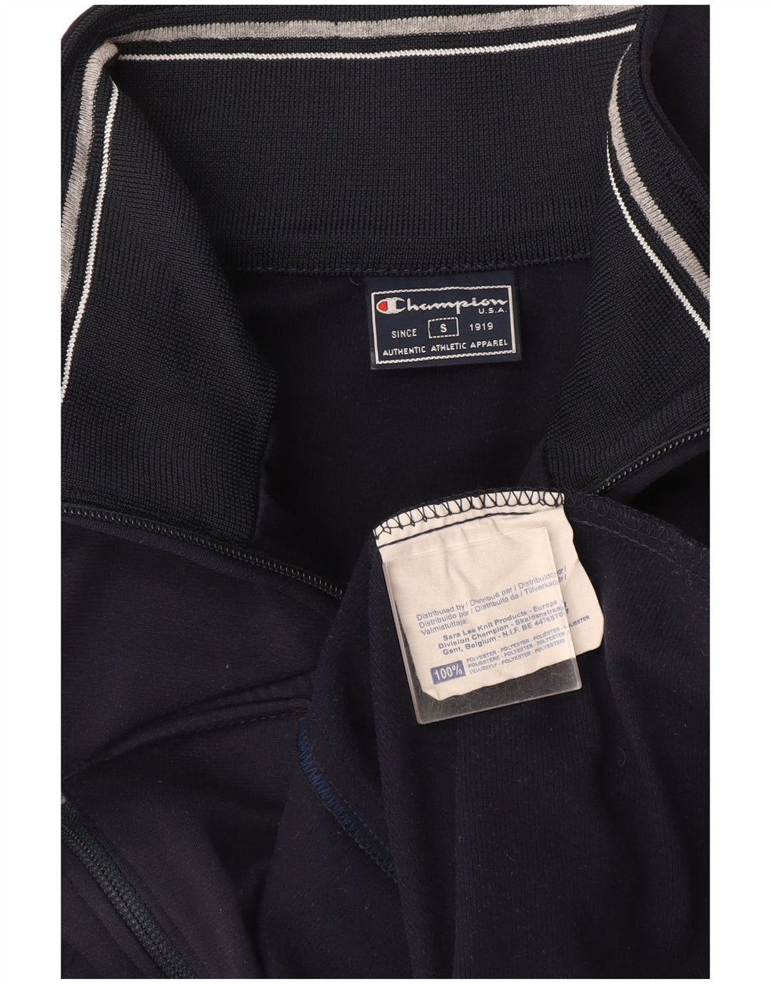 Giacca da tuta da uomo vestibilità ampia Champion piccola in poliestere blu navy
