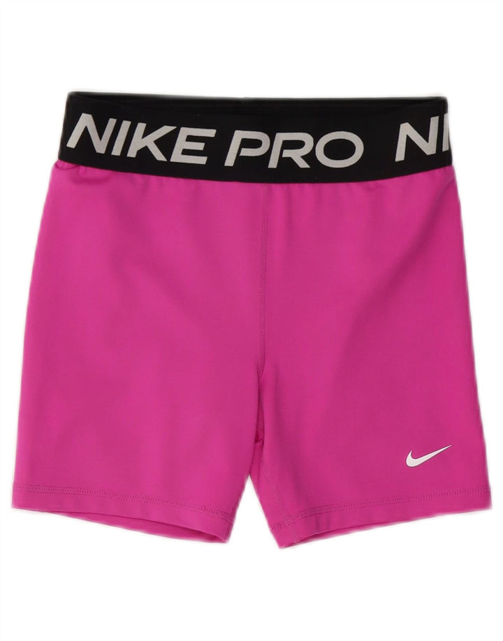 Pantaloncini sportivi NIKE per ragazze Dri Fit Graphic 13-14 anni XL Pink Colourblock