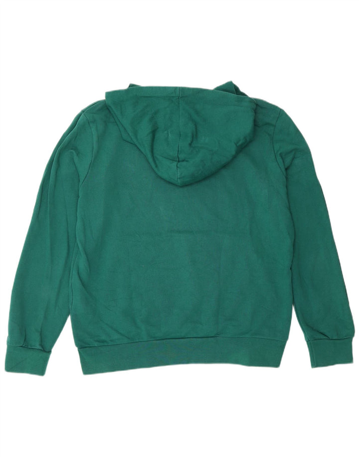 Felpa con cappuccio grafica da uomo Diadora in cotone verde medio